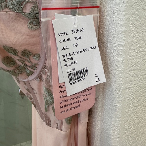 Dessy Collection Blush Floral Maxi Dress - Picture 4 of 5